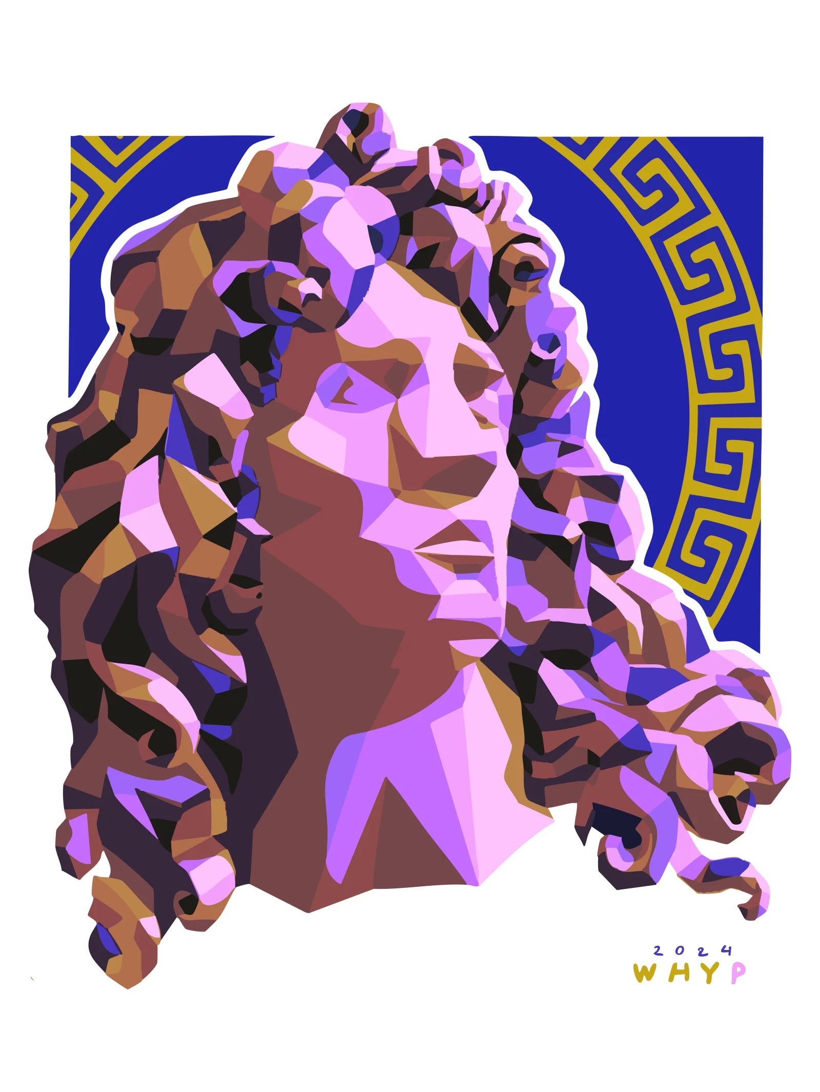 Bar faceted portrait artwork