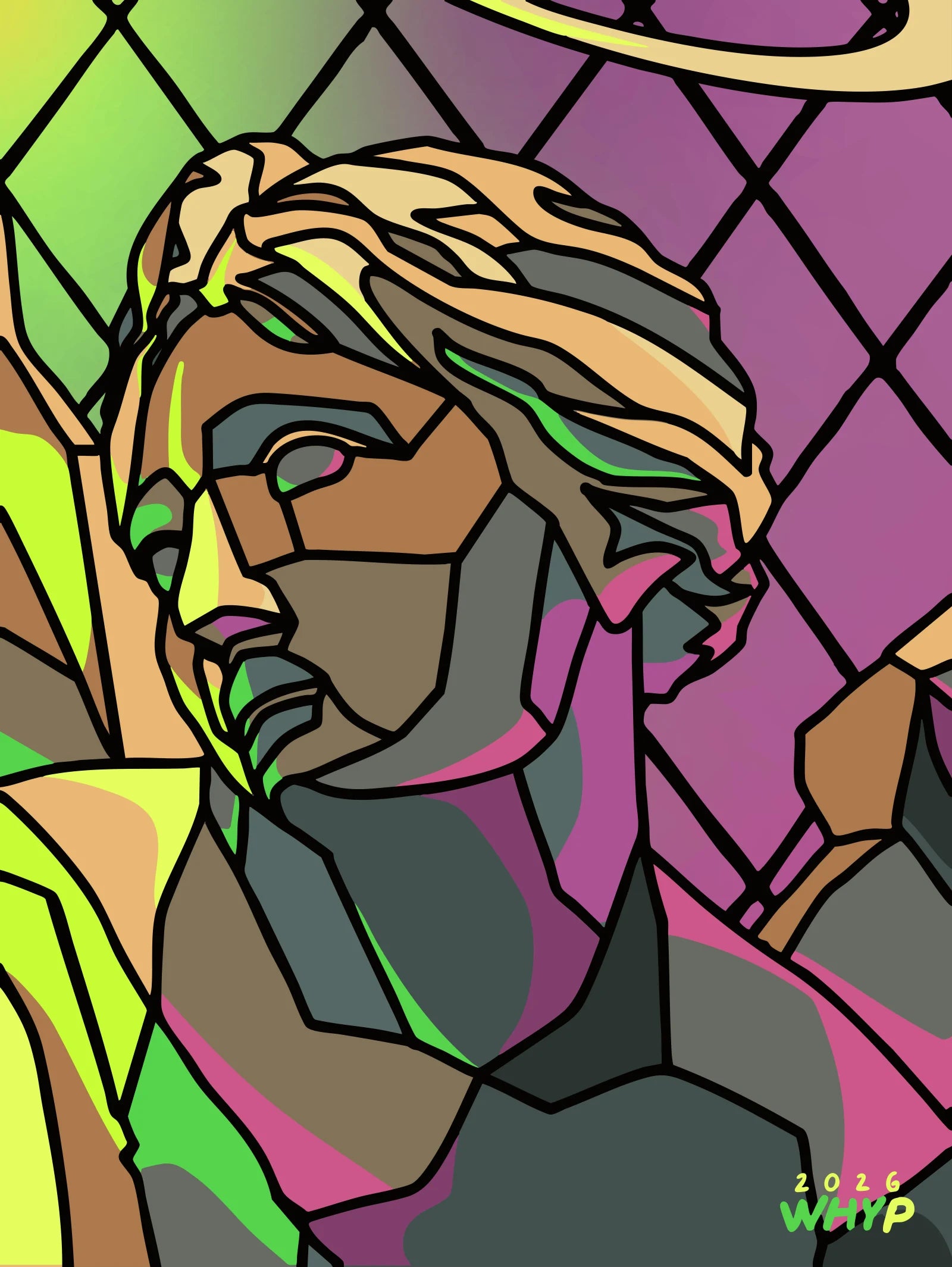 Yuval faceted portrait artwork